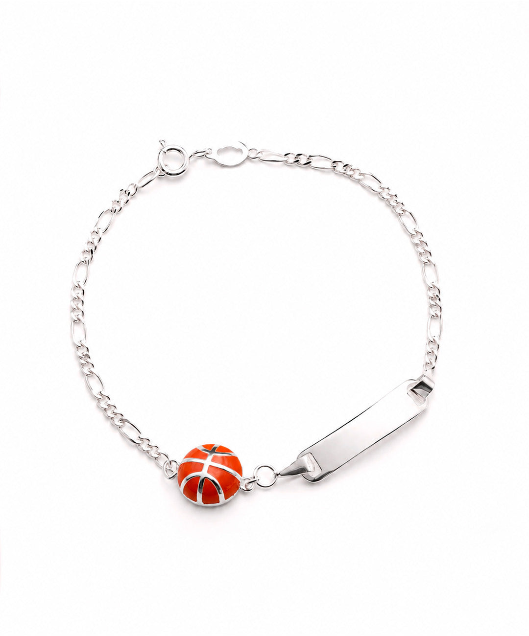 Pulsera Pulsera Con Balón De Baloncesto Y Placa Gravable-5