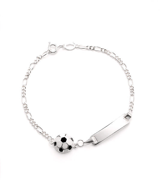 Pulsera Pulsera Con Balón De Fútbol Y Placa Gravable