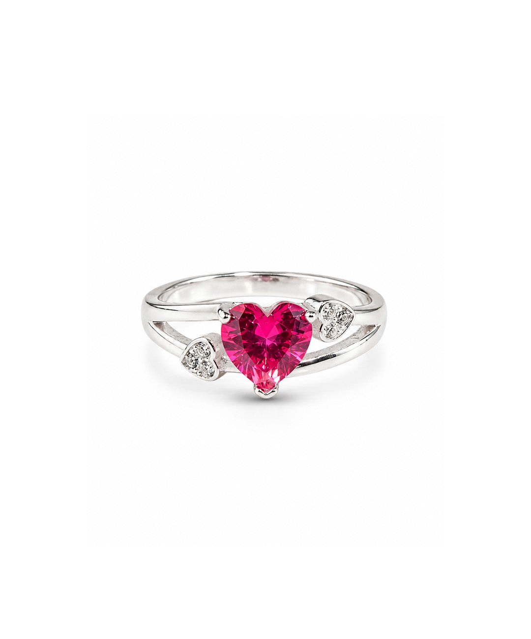 Anillo Anillo Corazones Delicados - talla 7, color Rojo