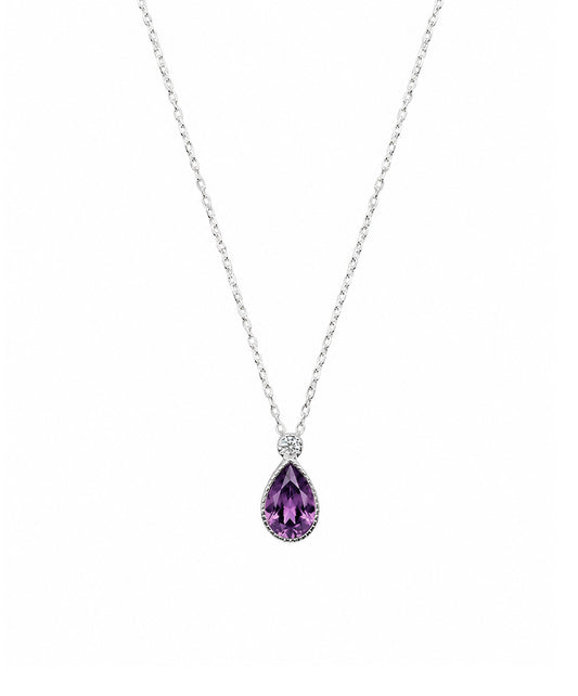 Gargantilla Collar Gota Elegante - color Morado