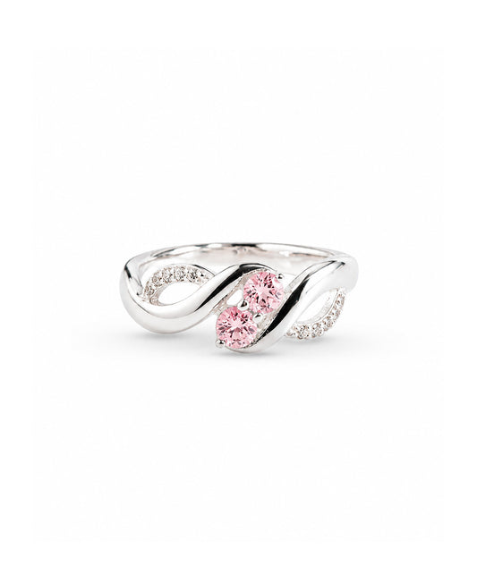 Anillo Anillo Infinito Elegante - talla 8, color Rosado, tono Rosado claro