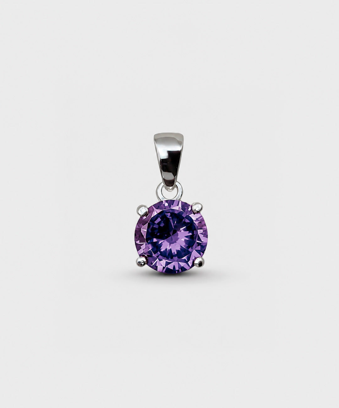 Dije Dije De Circón Redondo - color Morado