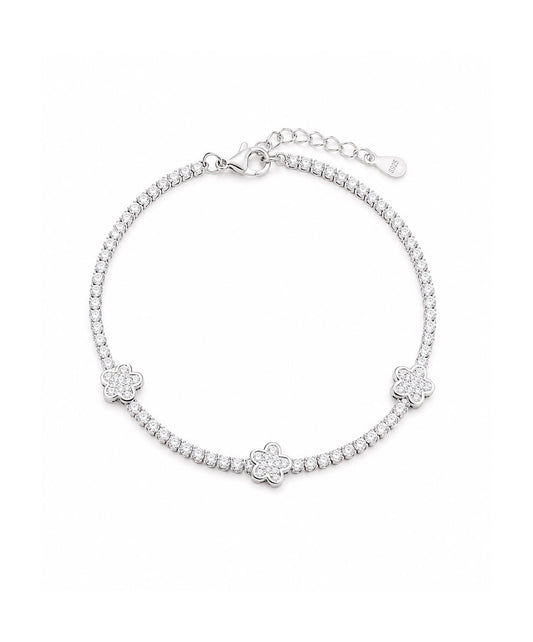 Pulsera Pulsera Tipo Tenis Con Tréboles Brillantes