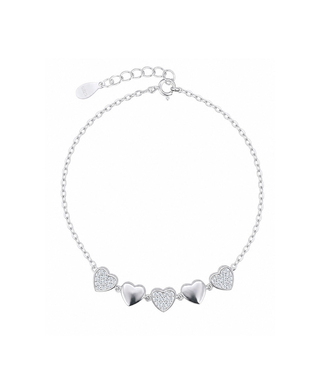 Pulsera Pulsera Corazones Alternados
