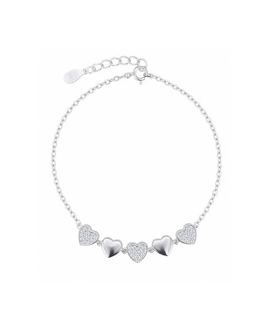 Pulsera Pulsera Corazones Alternados