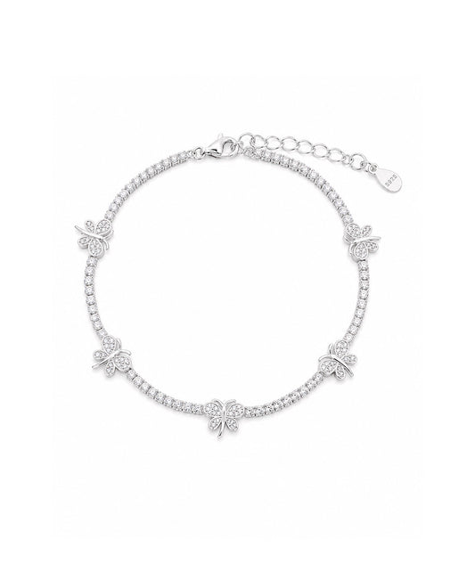 Pulsera Pulsera Tipo Tenis De Mariposas Con Circones