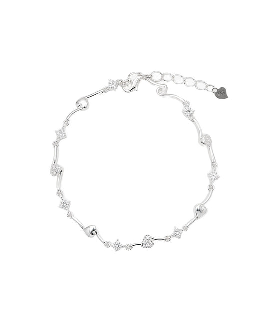Pulsera Pulsera De Flores Y Corazones