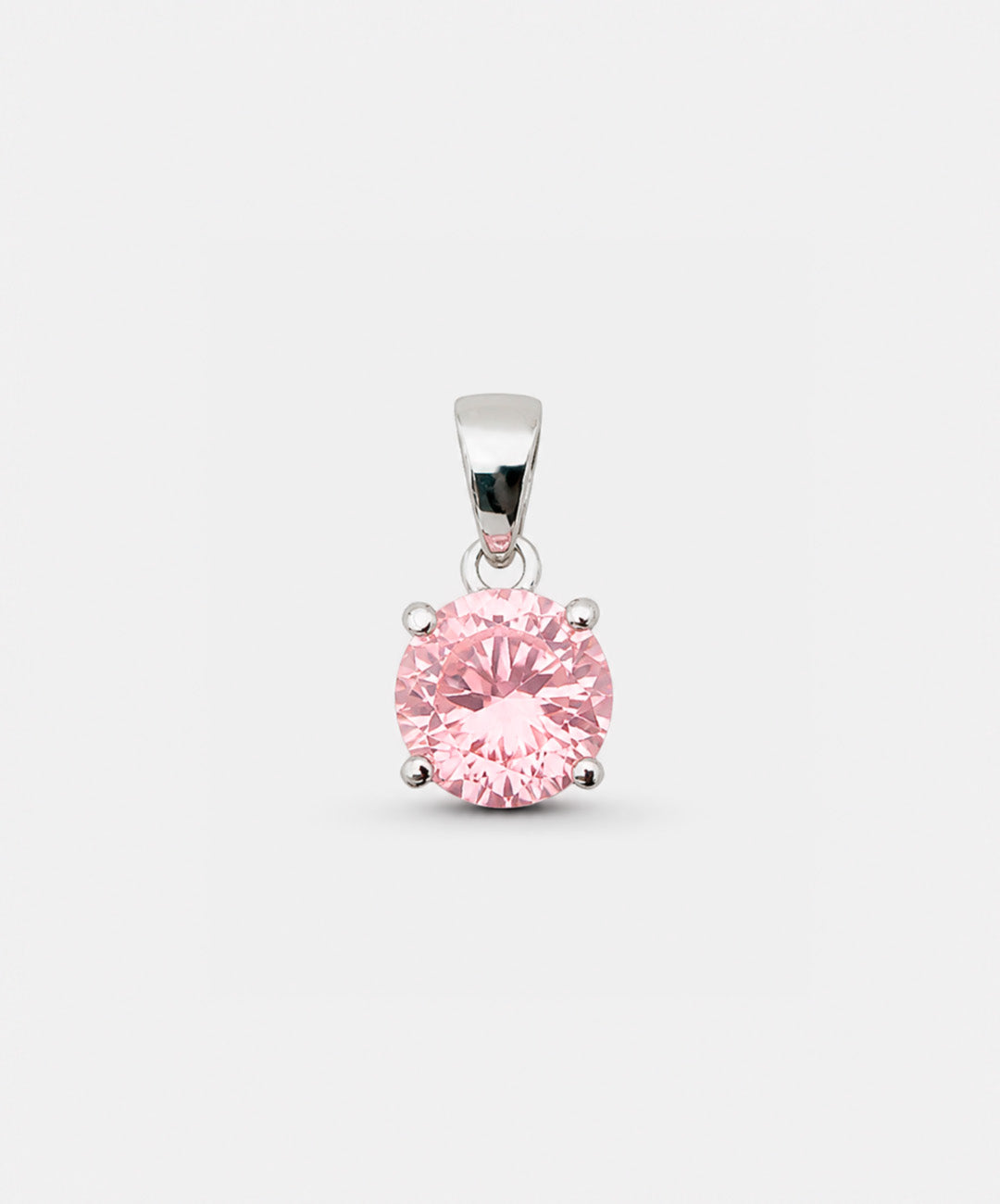 Dije Dije De Circón Redondo - color Rosado