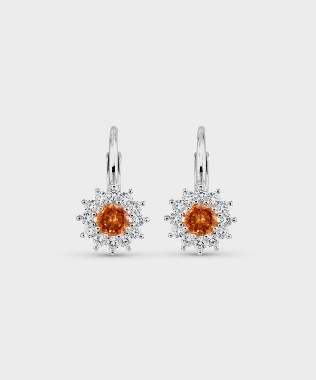 Arete Aretes De Flor Con Circones - color Amarillo