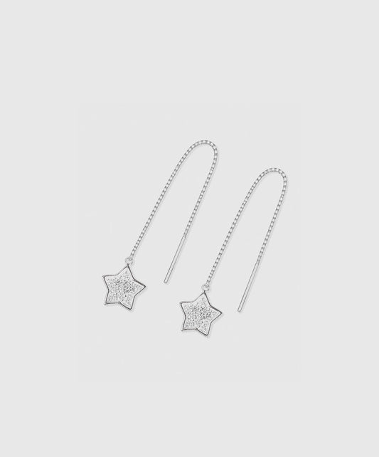 Arete Aretes Violadores Con Estrella De Circones
