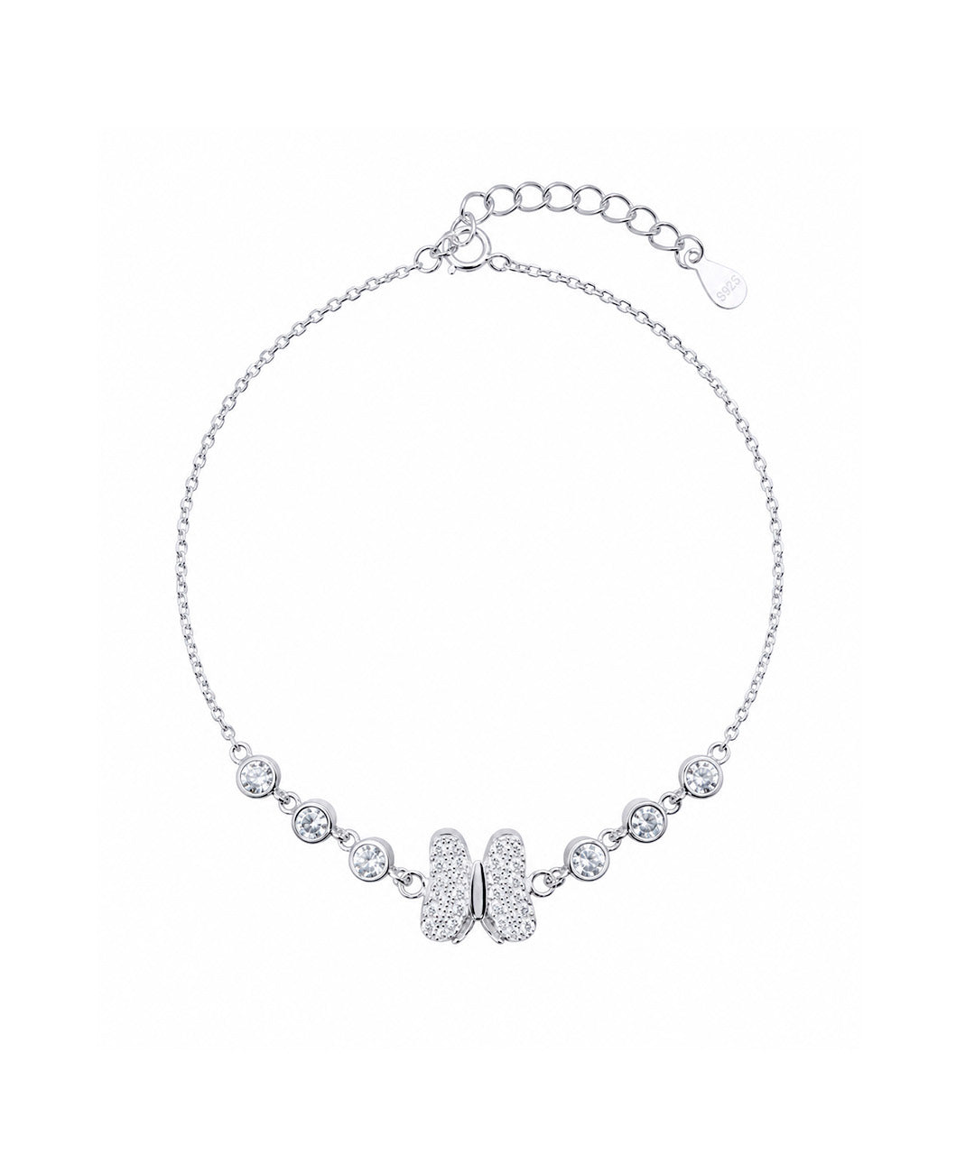 Pulsera Pulsera De Mariposa Con Esferas De Circones