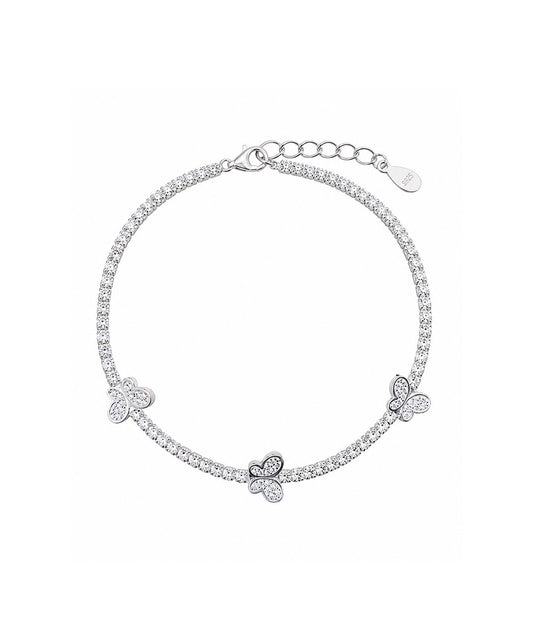 Pulsera Pulsera Tipo Tenis Con Tres Mariposas