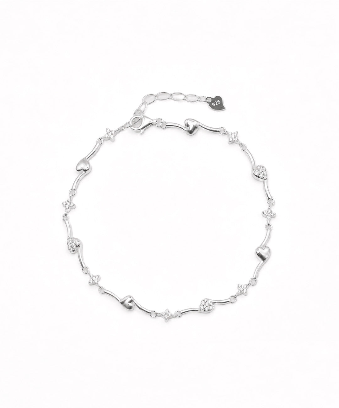Pulsera Pulsera De Flores Y Corazones
